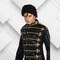 Mens Michael Jackson Costume Military Style Sequin Jacket Adult Outfit